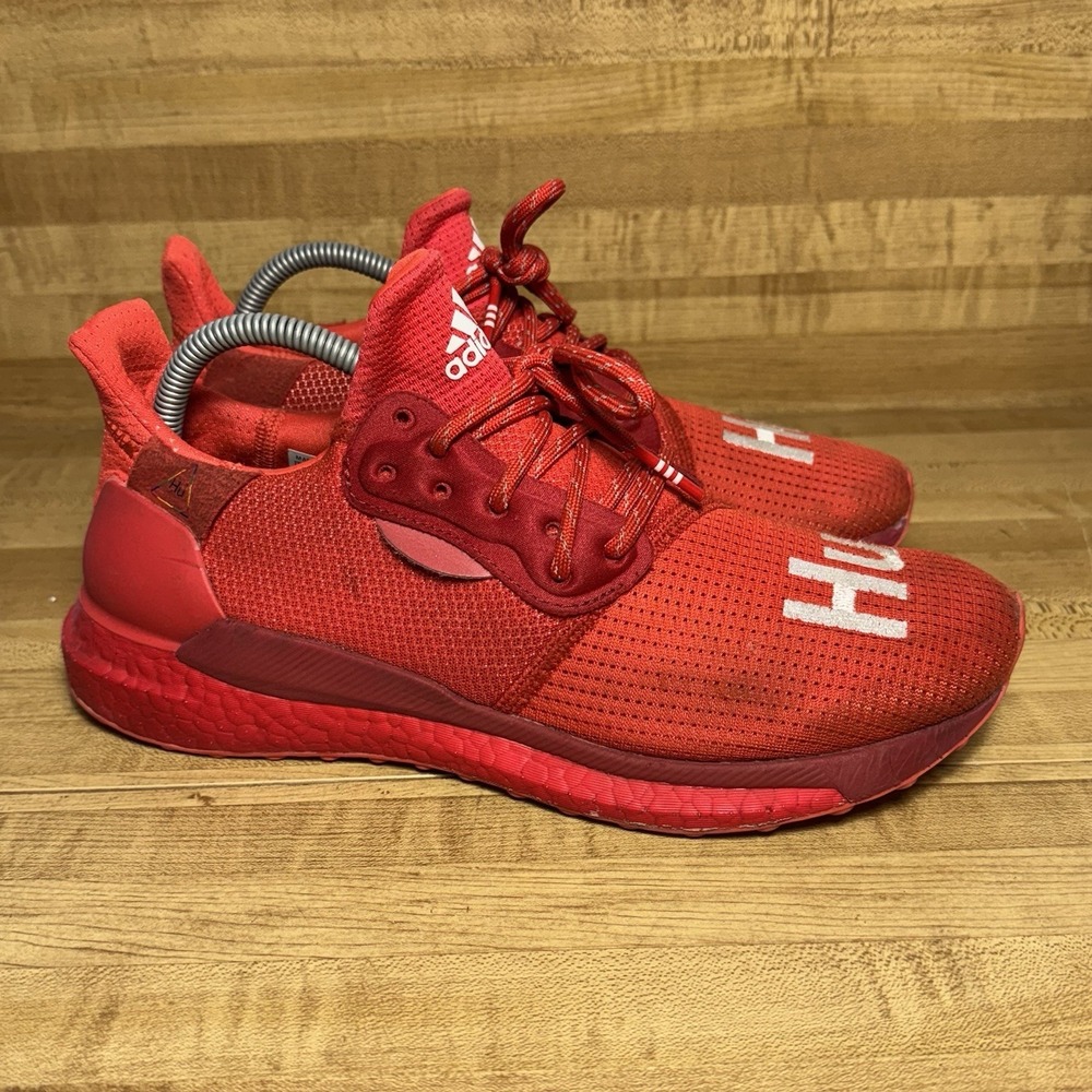 ADIDAS PHARRELL SOLAR HU PRD POWER BOOST TRIPLE RED RUNNING EF2381 Size 8.5